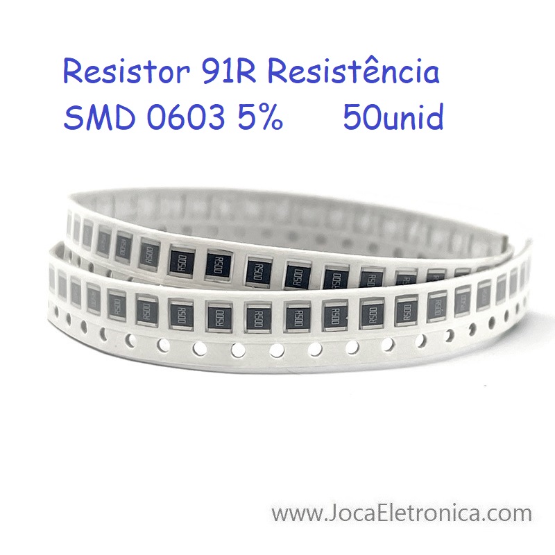 Resistor 91R SMD 0603 50unid