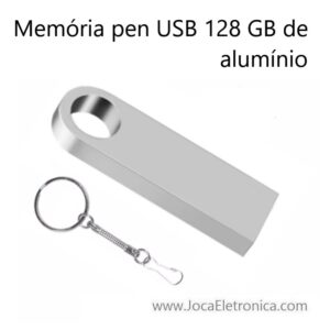 Memória Pen USB 128GB de Alumínio