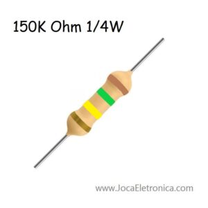 Resistor / Resistência 150K Ohm 1/4W carbono 5%