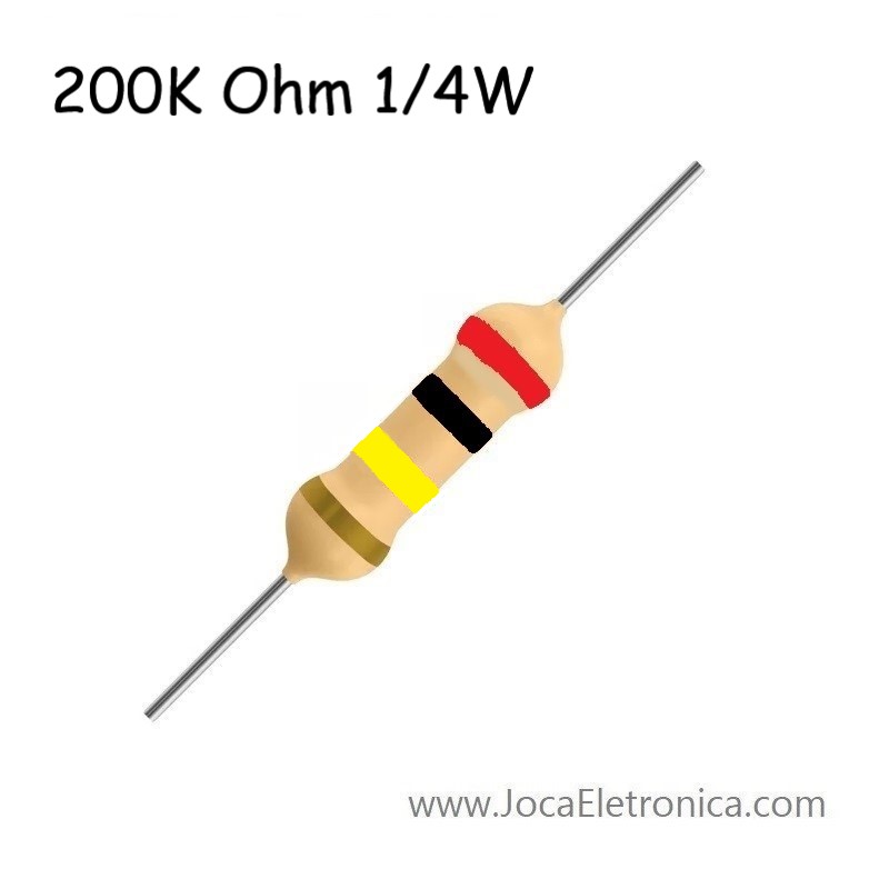 Resistor Resistência 200k Ohm 0,25W