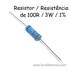 Resistor 100 Ohm / Resistência de 100R / 3W / 1%