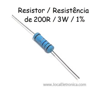 Resistor 200 Ohm / Resistência de 200R / 3W / 1%