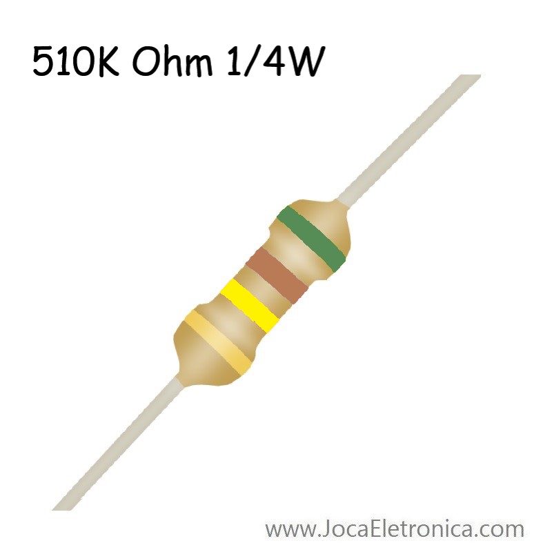 Resistor 510K Ohm 0,25W 5%