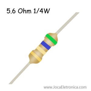 Resistor / Resistência 5.6 Ohm 1/4W carbono 5%