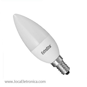 Lampada LED E14 6W Branco Puro ExtraStar CASQUILHO FINO