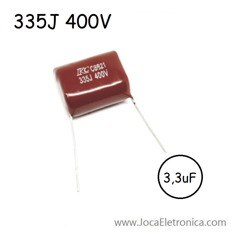 Condensador 335J / Capacitor Poliéster 3,3uF 400V
