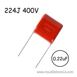 Condensador 224J / Capacitor Poliéster 0.22uF 400V