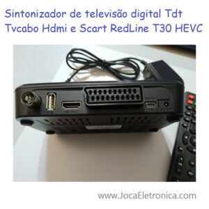 Sintonizador de televisão digital Tdt Tvcabo Hdmi e Scart RedLine T30