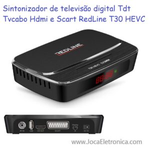 Sintonizador de televisão digital Tdt Tvcabo Hdmi e Scart RedLine T30