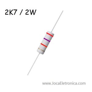 Resistor / Resistência 2K7 Ohm 2W  Filme Metal 5%
