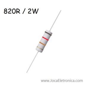 Resistor / Resistência 820R Ohm 2W  Filme Metal 5%
