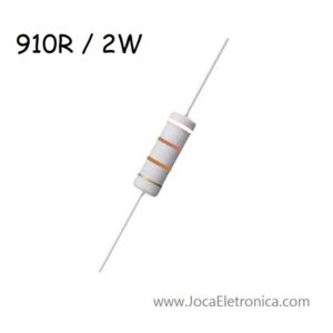 Resistor / Resistência 910R Ohm 2W  Filme Metal 5%