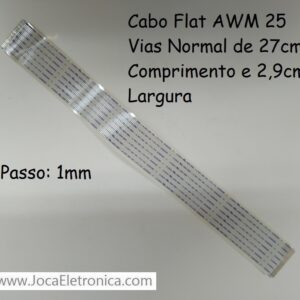 Cabo Flat AWM 25 Vias Normal de 27cm Comprimento e 2,9cm Largura