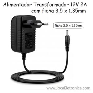 ALIMENTADOR TRANSFORMADOR 12V 2A ficha 3.5 x 1.35mm