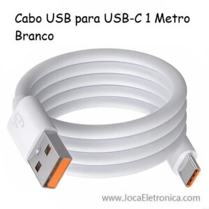 Cabo USB para USB-C 1 Metro Branco