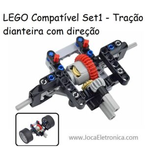 LEGO Compatível Set1 – Tração dianteira com direção